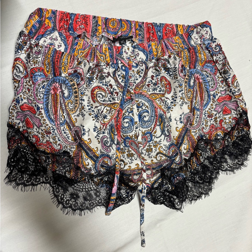 Sold Japonica Paisley Lace Trim Sleep Shorts size M/L never used